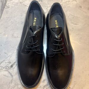 Reiss Classic Black Leather Oxfords
